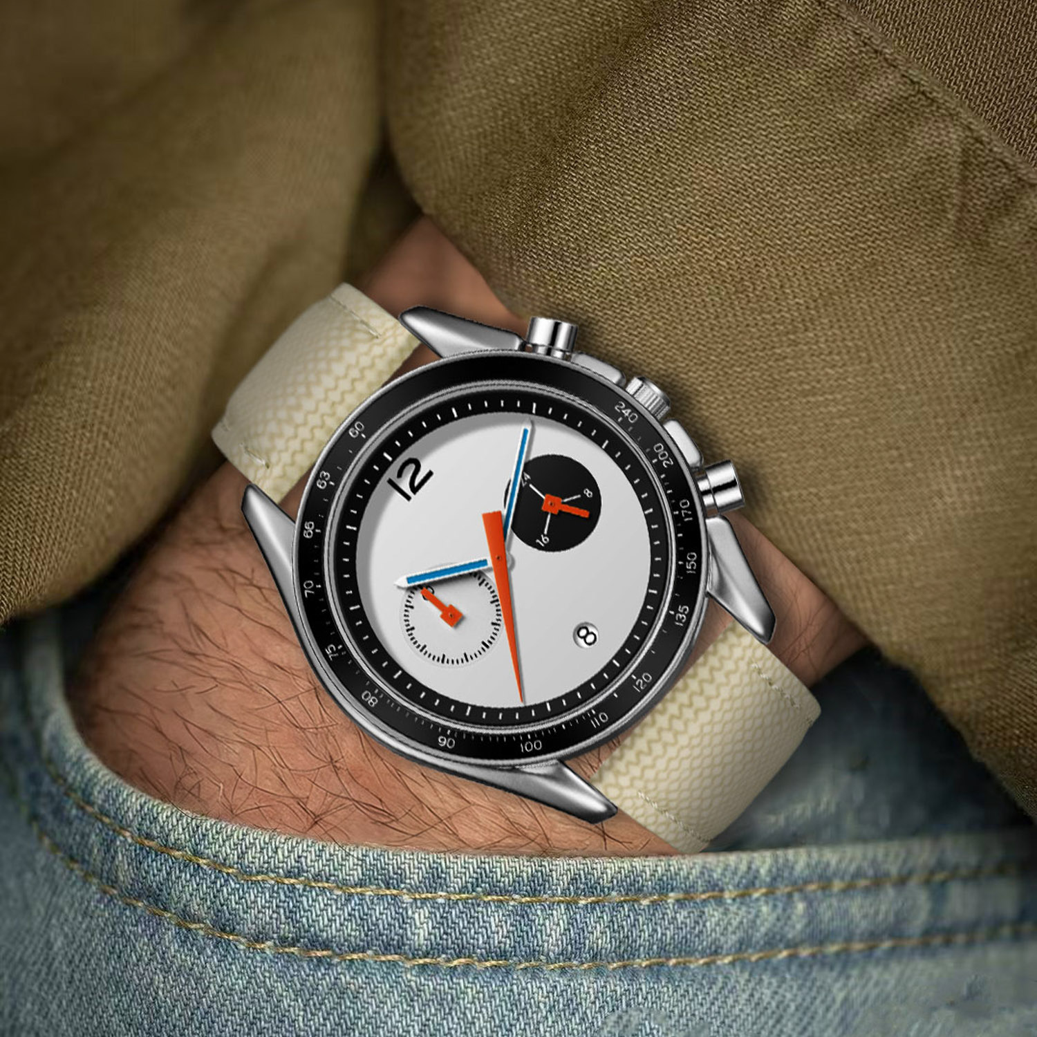 Seiko Watch Presage - CILOA-Men Vintage Silver Watch White Dial