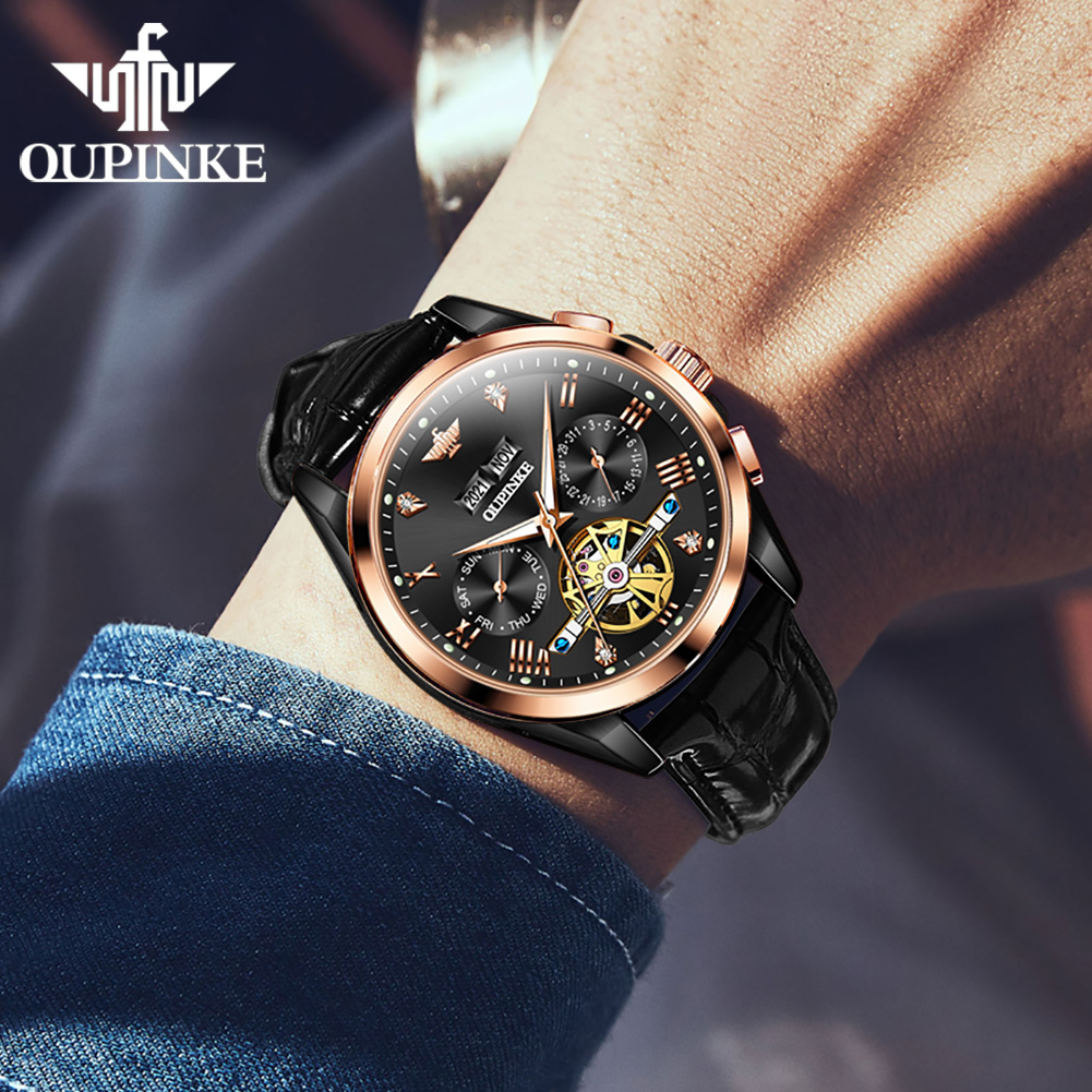 OUPINKE 3186 Men's Watch Luxur - Omega Watch Constellation ulasan dan harga