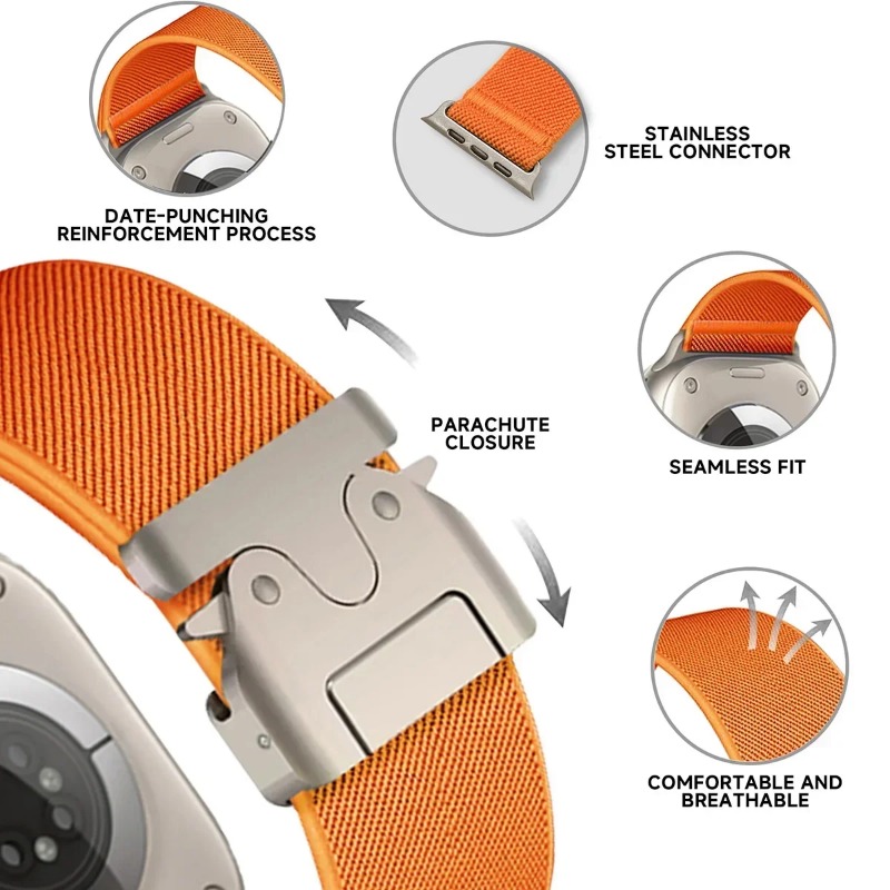 For Apple Watch Ultra 4/3/2 49 - Parachute Strap Elastic ulasan dan harga