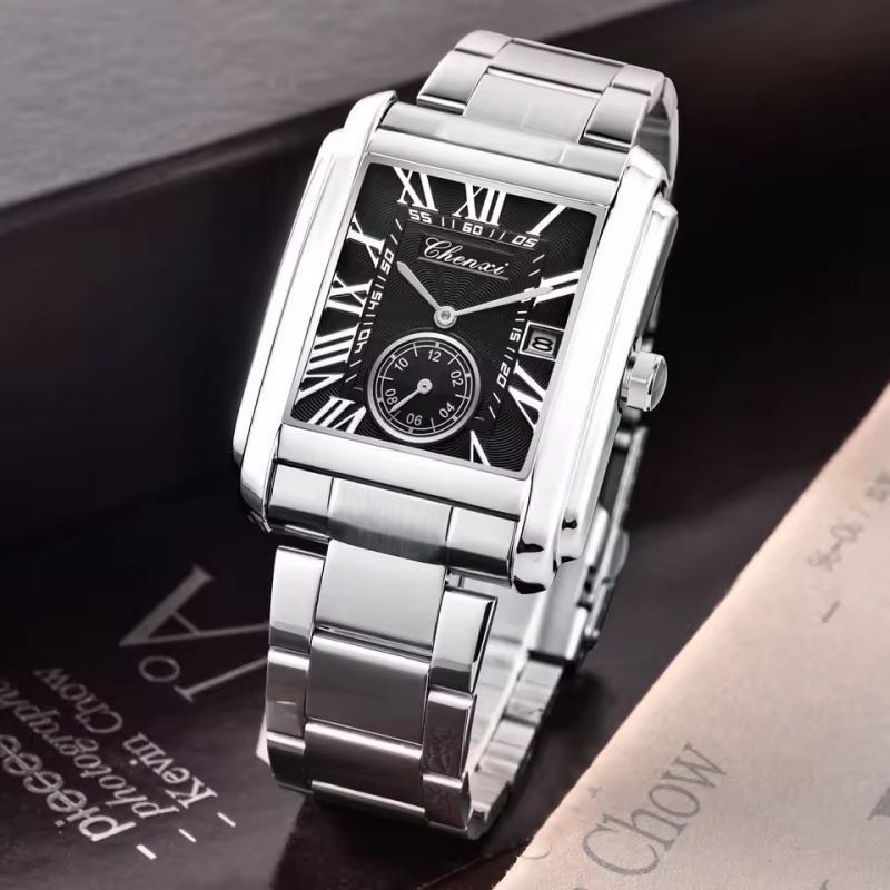 CHENXI 8216 Quartz Watches Fas - Cartier Watch Tank ulasan dan harga