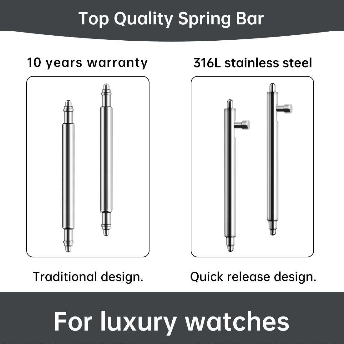 Maikes 316L Stainless Steel Qu - Curved Spring Bar ulasan dan harga